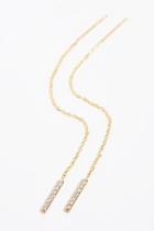 14k Diamond Bar Threader Earrings By Vale Jewelry At Free People